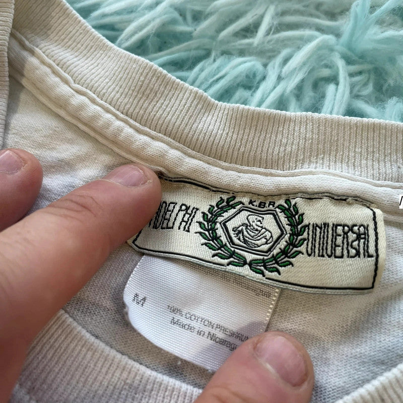 Vintage White Adelphi Graphic T Shirt - Medium