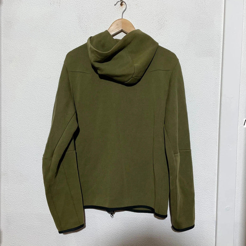 Khaki Green Nike Tech Fleece Hoodie - Medium