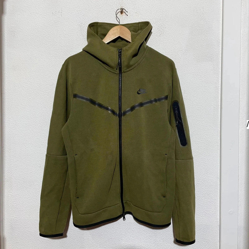 Khaki Green Nike Tech Fleece Hoodie - Medium