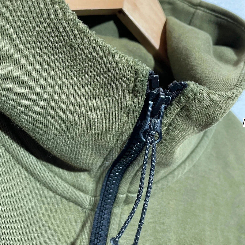 Khaki Green Nike Tech Fleece Hoodie - Medium