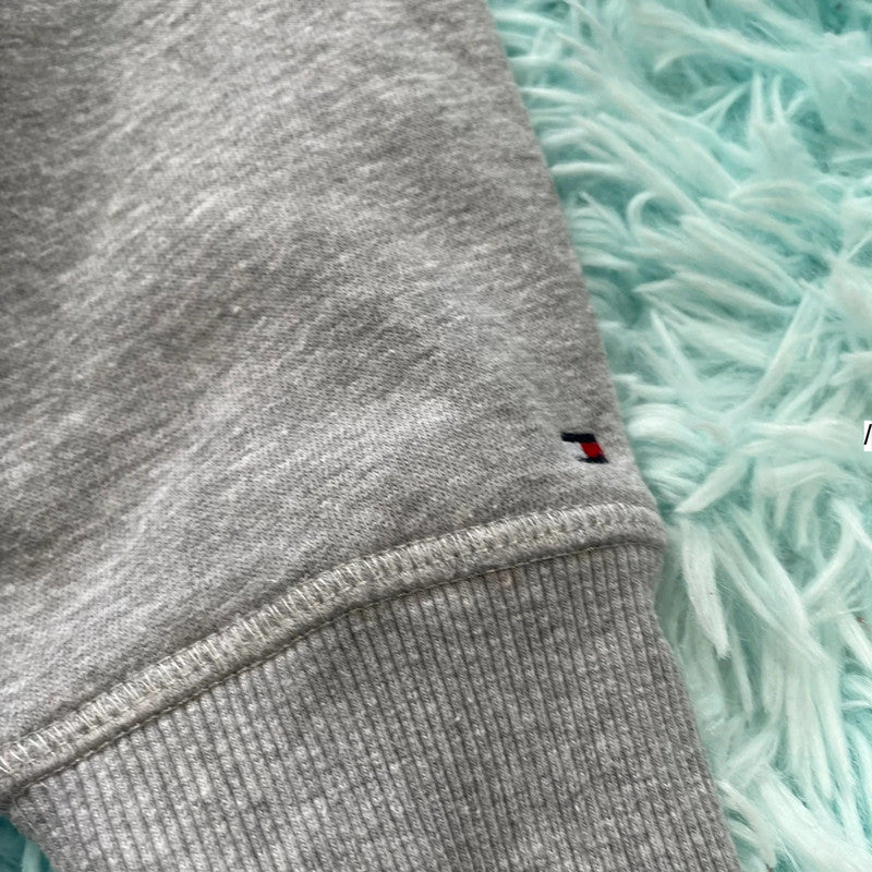 Grey Tommy Hilfiger Sweatshirt Spellout - Large