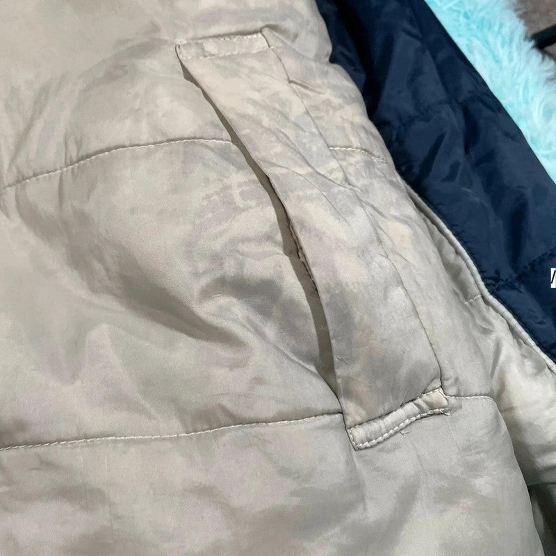 Vintage 90s Grey & Navy Fila Puffer Jacket - XXL