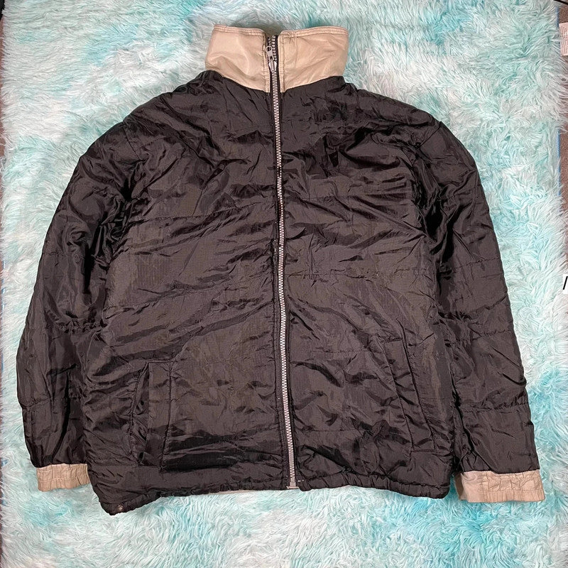 Vintage 90s Grey & Navy Fila Puffer Jacket - XXL