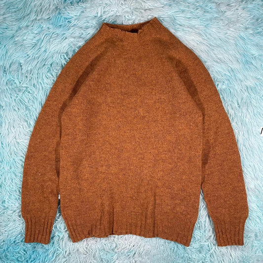 Brown Albam Wool Knitted Jumper - XS