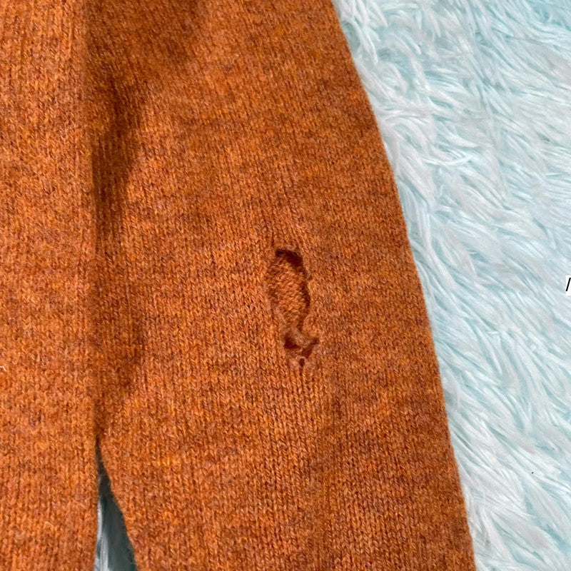 Brown Albam Wool Knitted Jumper - XS