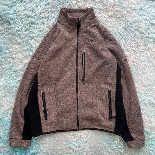Brown Trespass Fleece Jacket - Large