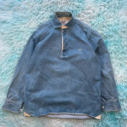 Vintage Crew Clothing Denim Polo Shirt - Small