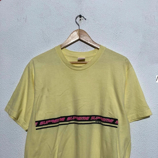 Yellow Supreme T Shirt Graphic - Medium