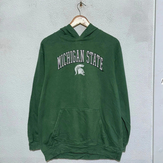 Vintage Green Michigan State Spartans Hoodie - Small
