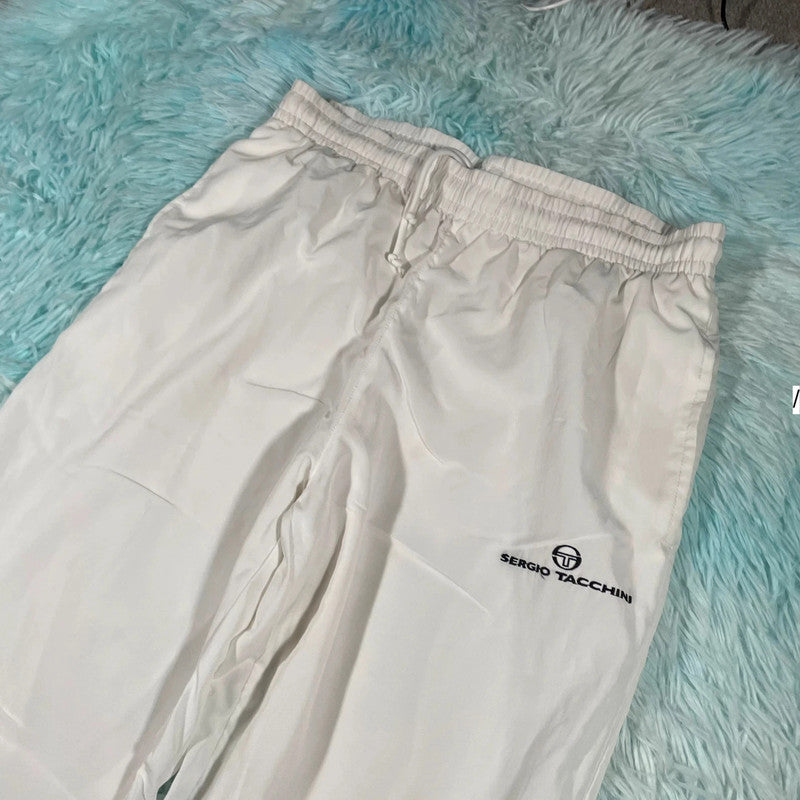 Vintage 90s White Sergio Tacchini Tracksuit Bottoms - Medium