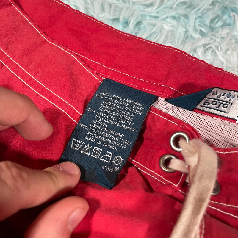 Red Polo Ralph Lauren Swim Shorts - 32W M