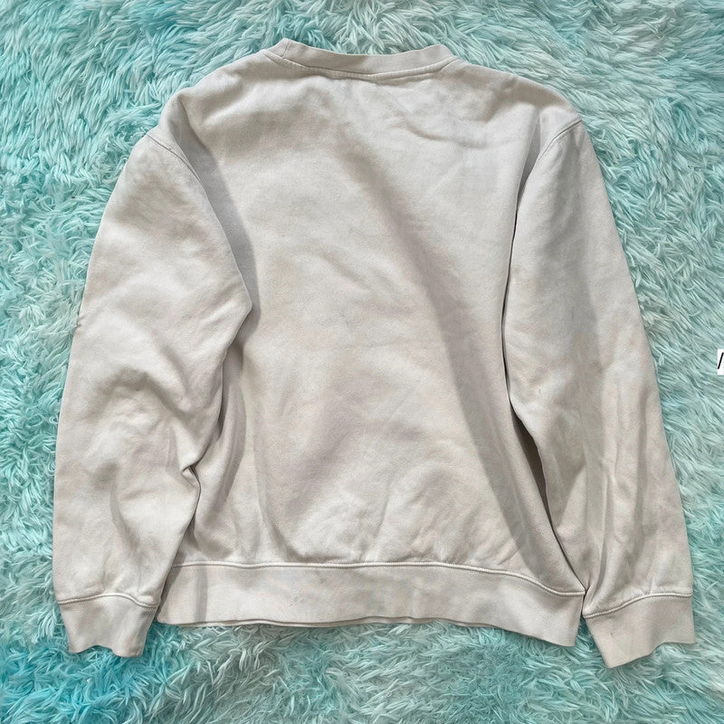 Vintage 90s White Fila Sweatshirt Embroidered Spellout - Large