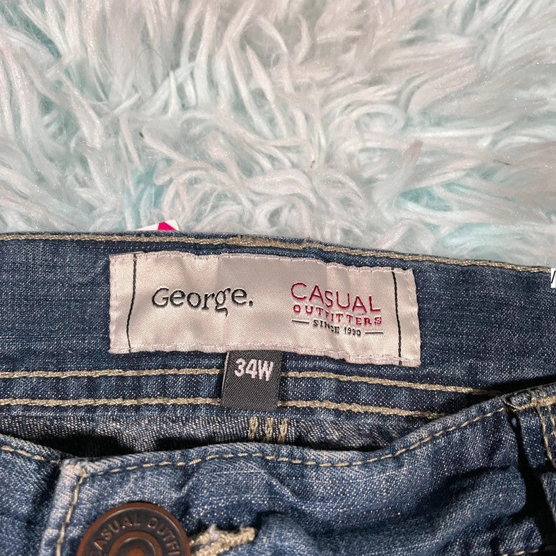 Vintage 00s Denim Jean Shorts Jorts - 34w