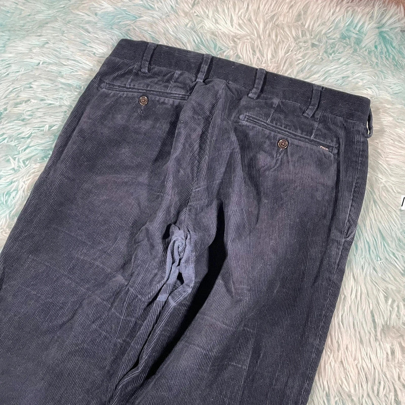 Navy Polo Ralph Lauren Corduroy Trousers - 30W 30L