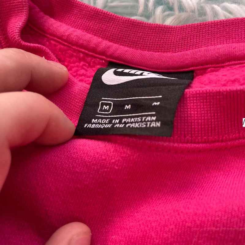 Pink Nike Sweatshirt Plain - Medium