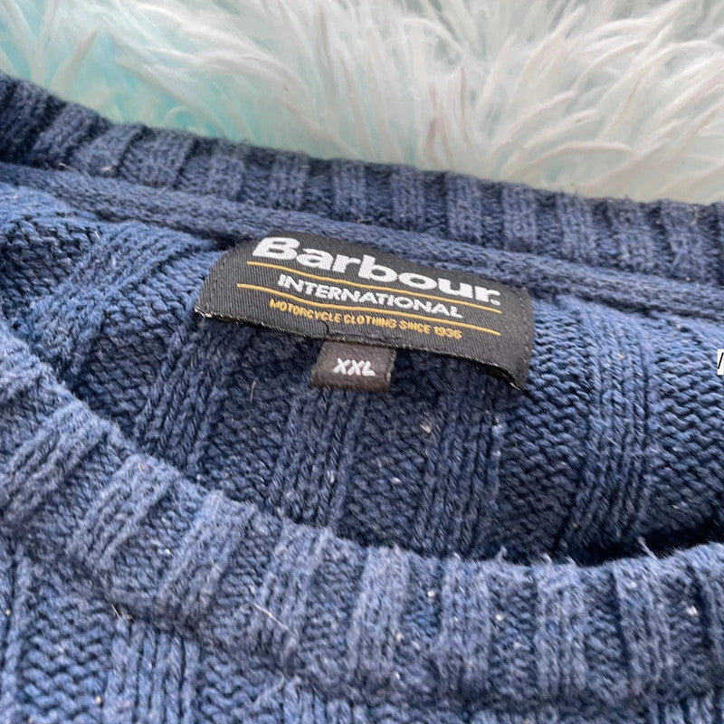 Blue Barbour Knitted Jumper - XXL