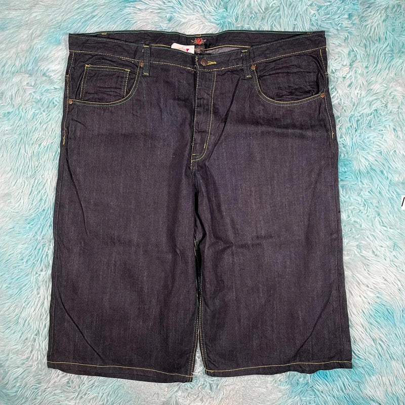 Vintage 90s Navy Jean Short Baggy Jorts - 42W