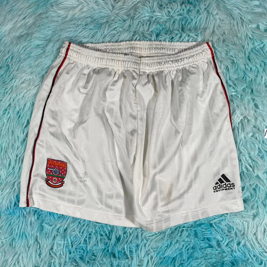 Vintage 90s White Arsenal Adidas Shorts - 38W XL