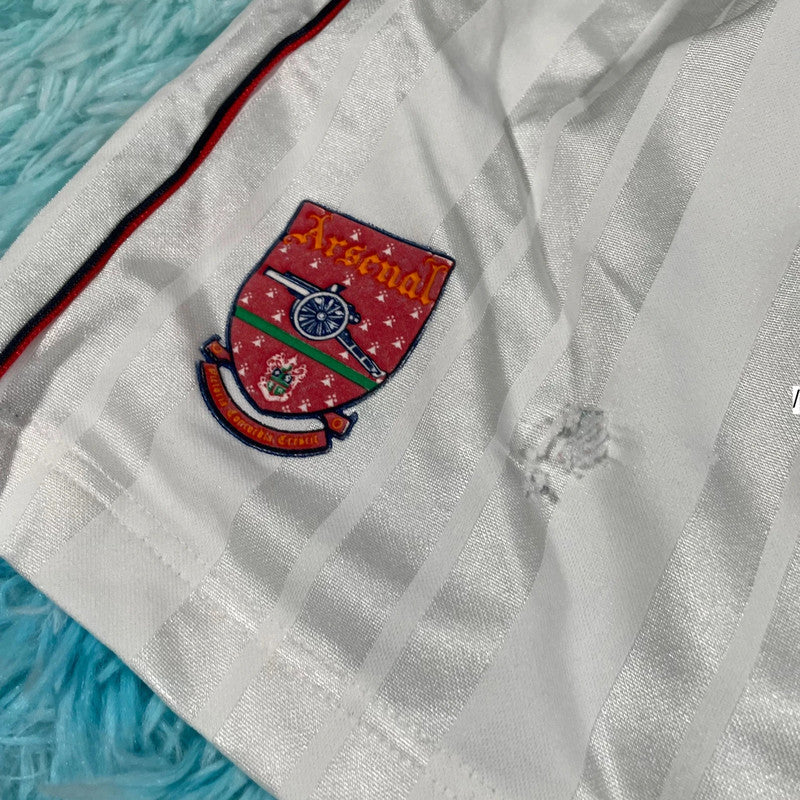 Vintage 90s White Arsenal Adidas Shorts - 38W XL