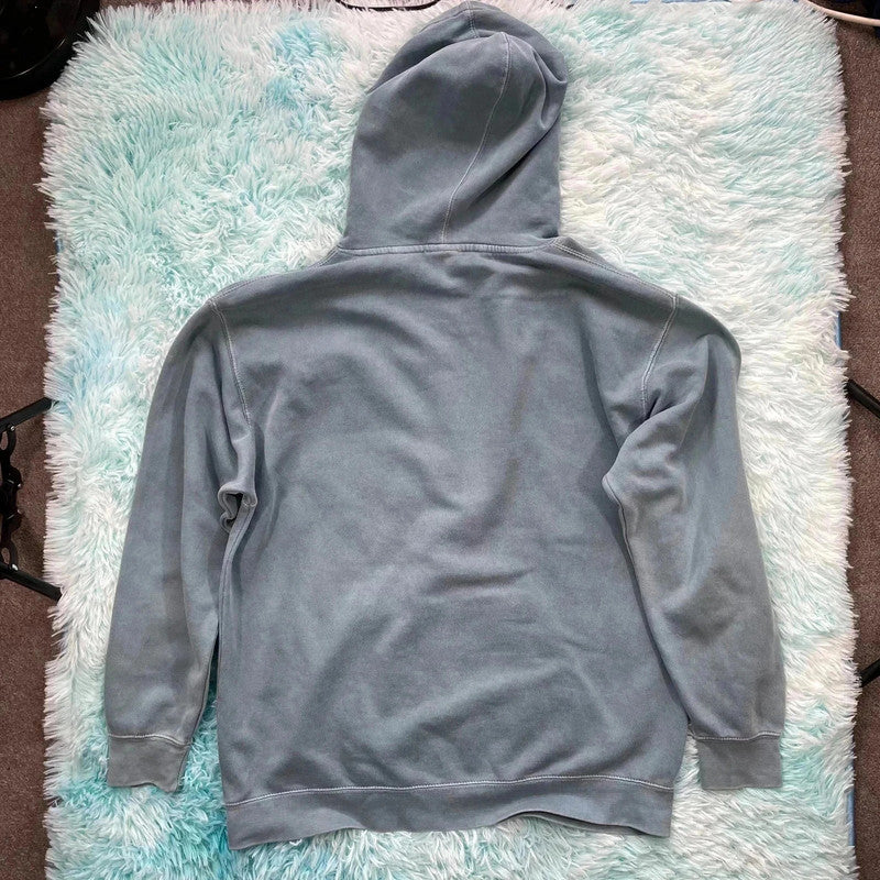 Blue Unknown Embroidered Hoodie Heavyweight - Large