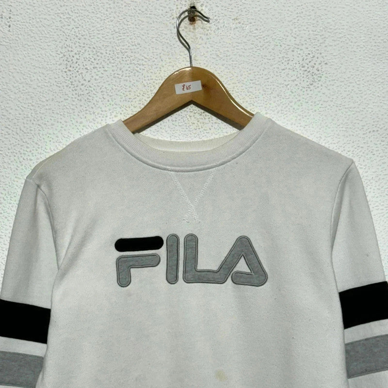 White Fila Sweatshirt Spellout -