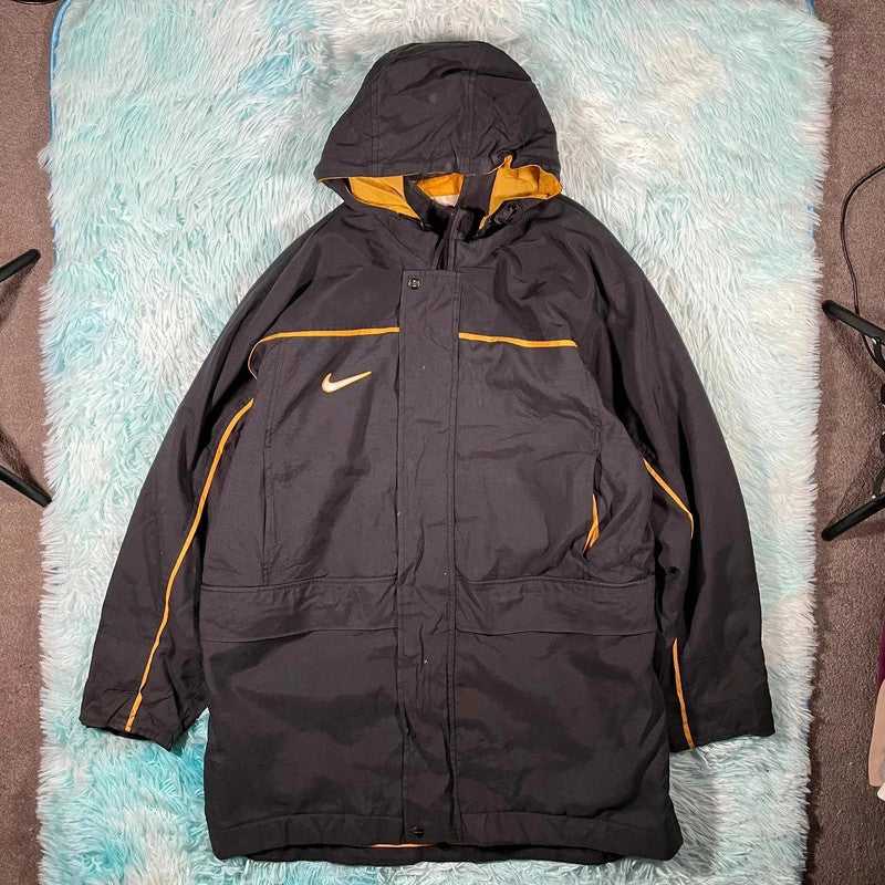 Vintage 90s Black Nike Coat - Large