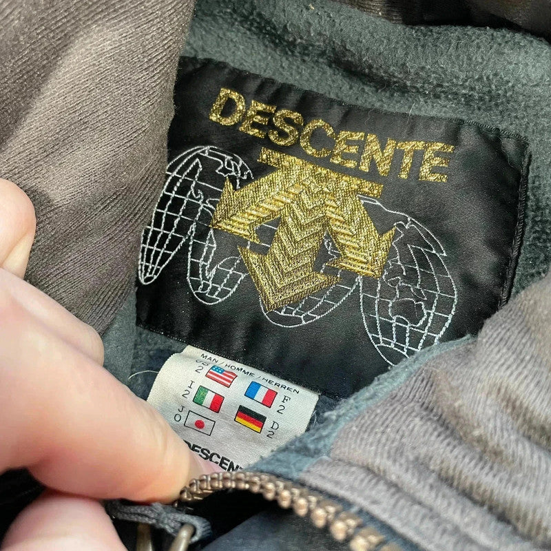 Vintage 90s Black Descente Fleeced Jacket - XL