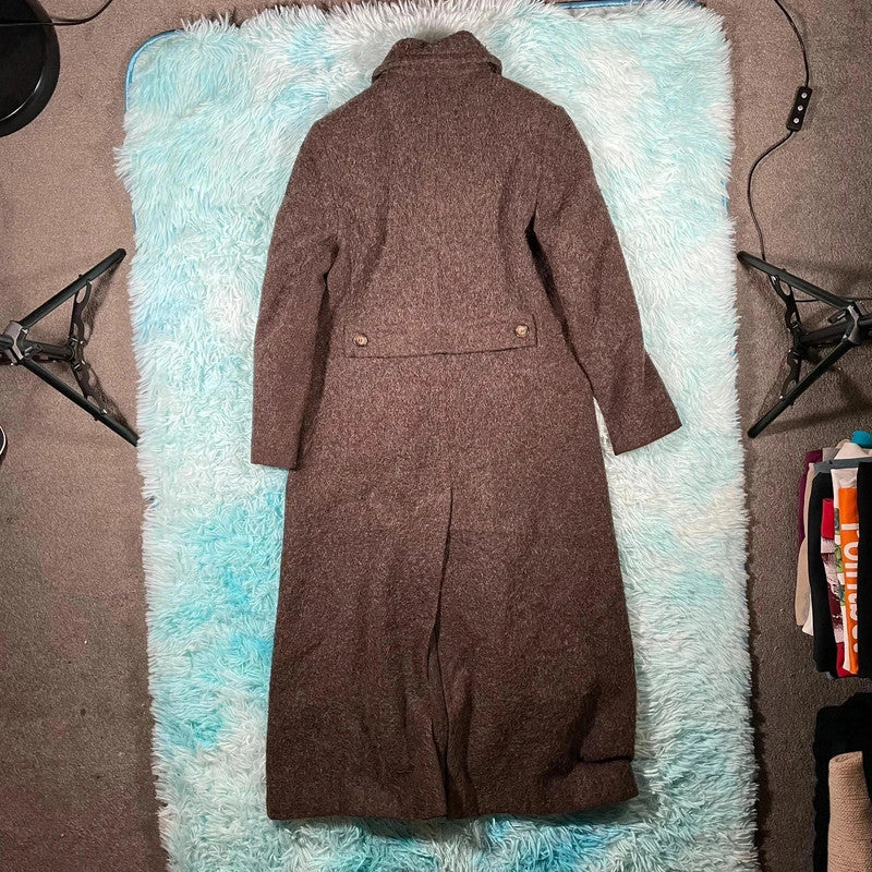 Vintage Brown Max & Co Wool Mohair Overcoat - Size 6