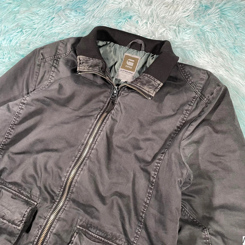 Grey G-Star raw Carbo Bomber Jacket - XL