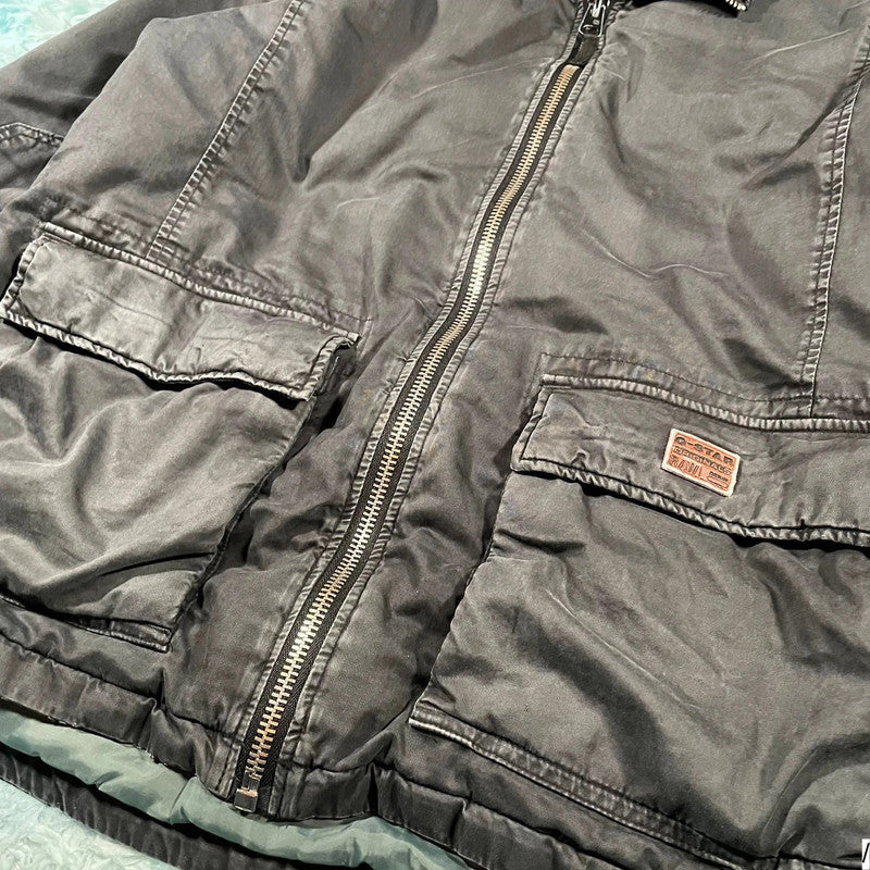 Grey G-Star raw Carbo Bomber Jacket - XL