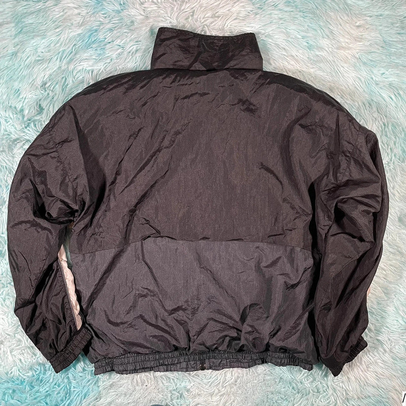 Vintage 90s Black & Grey Shell Jacket - Medium