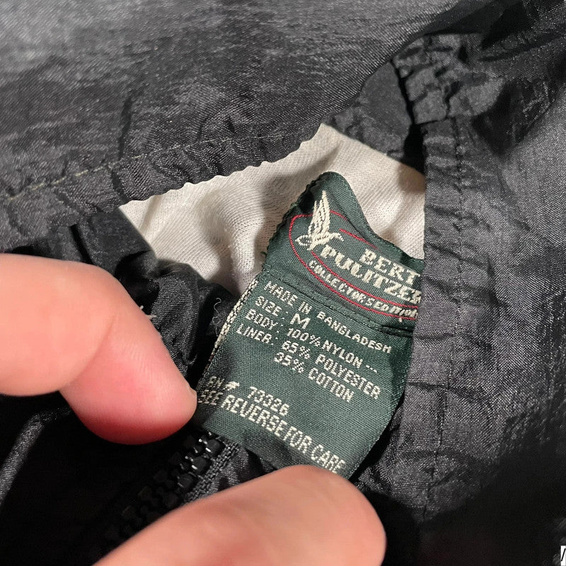 Vintage 90s Black & Grey Shell Jacket - Medium