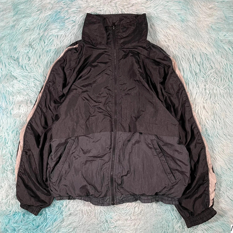 Vintage 90s Black & Grey Shell Jacket - Medium