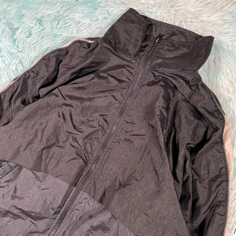 Vintage 90s Black & Grey Shell Jacket - Medium