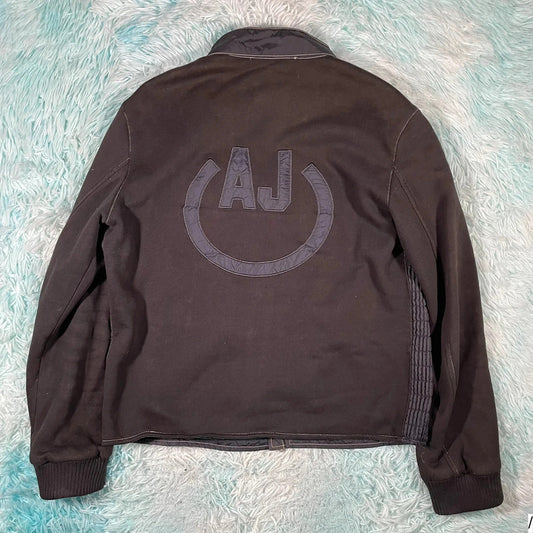 Black & Navy Armani Jeans Jacket - Large