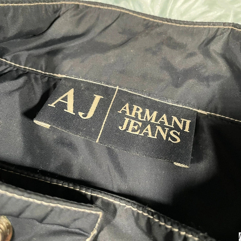 Black & Navy Armani Jeans Jacket - Large