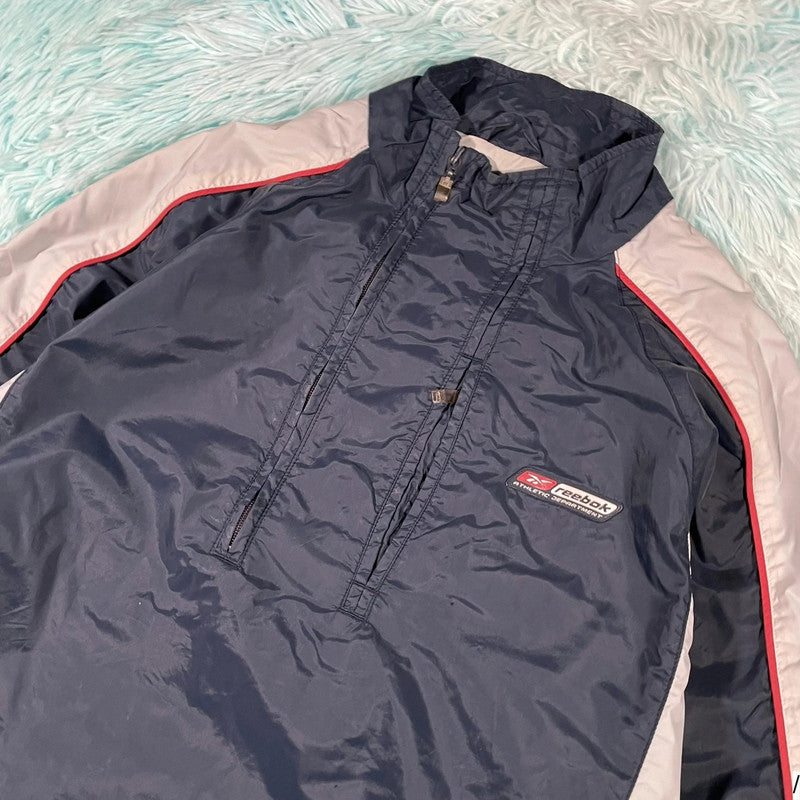 Vintage Y2K Navy Reebok 1/2 Zip Jacket - Medium
