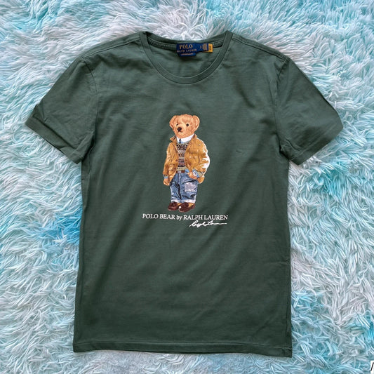Green Polo Ralph Lauren Polo Bear T Shirt - Small