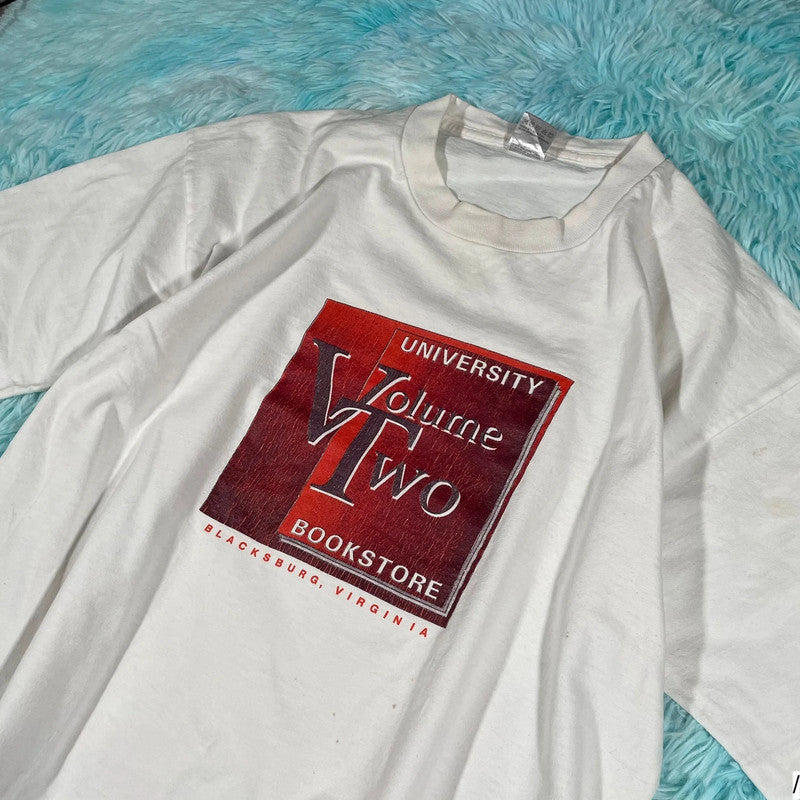 Vintage 90s White Virginia University Graphic T Shirt - Large