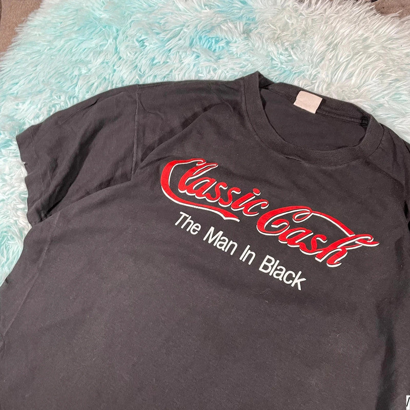 Vintage 1990 Johnny Cash T Shirt 35th Anniversay Tour - XL