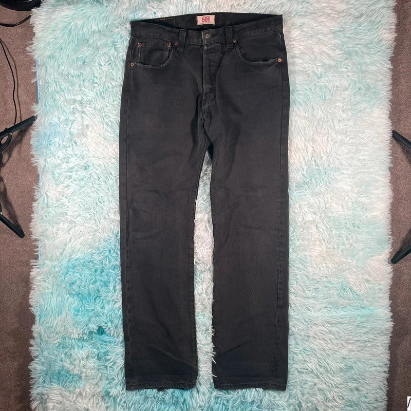 Vintage 90s Black Levi’s 501 Jeans Straight Leg - 33W 32L