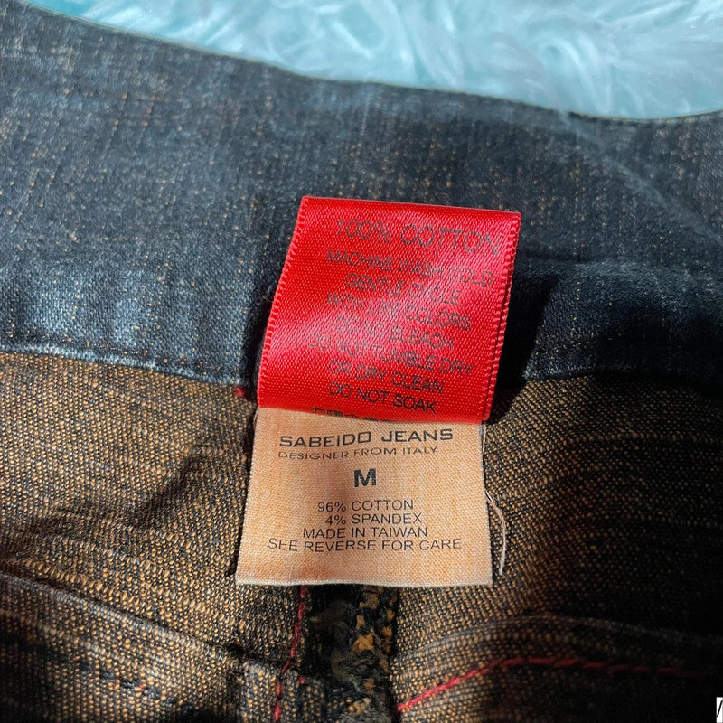 Vintage Y2K Sabeido Patterned Jeans - Medium