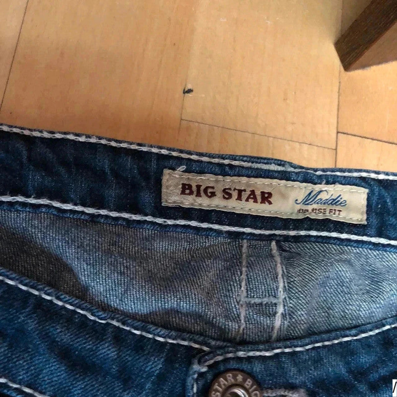 Vintage Y2K 00s Embroidered Jeans Mid High Rise Big Star - 34W CL