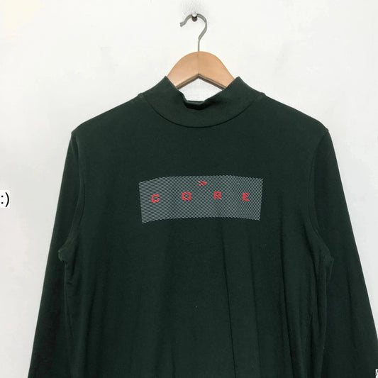 Vintage 00s Forest Green Duke Mock Neck T Shirt "Core" - XL