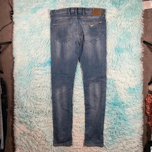Blue Emporio Armani Jeans Skinny Jeans - 32W