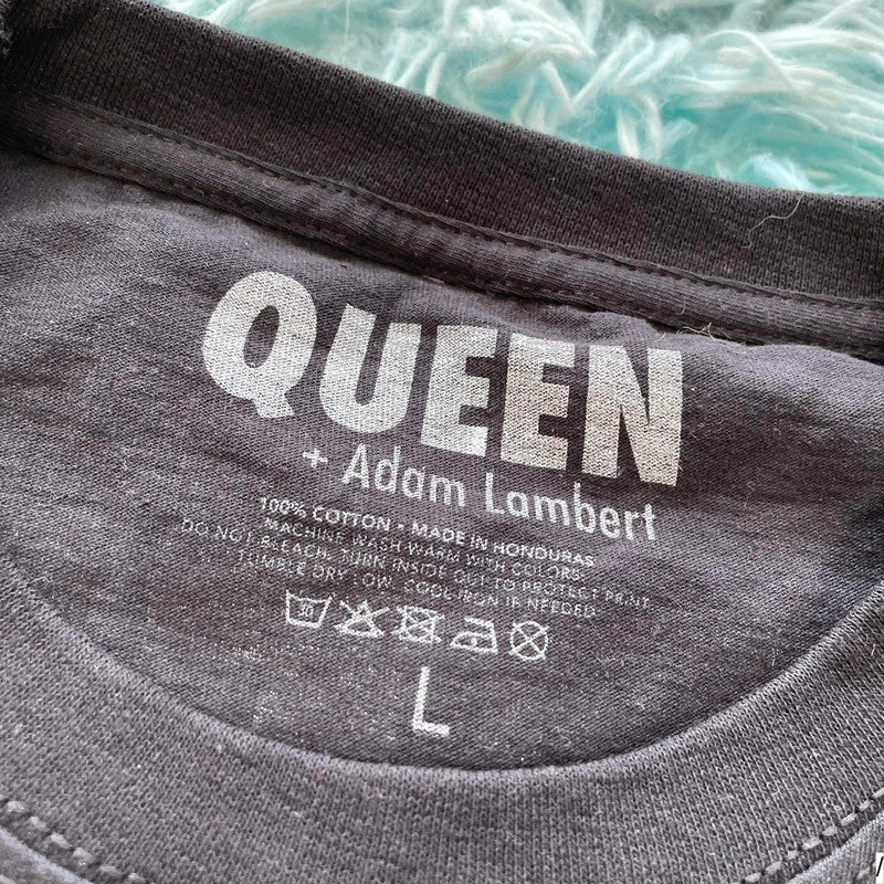 Black Queen + Adam Lambert Band T Shirt - Large