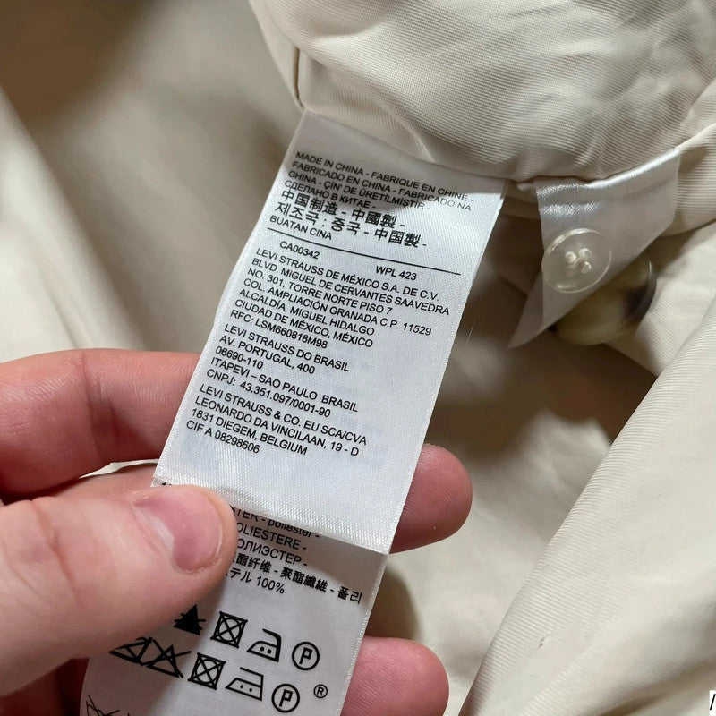 Cream Levi’s Wool Overcoat - Small