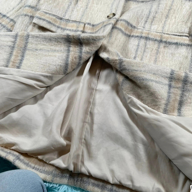 Cream Levi’s Wool Overcoat - Small