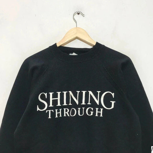 Deadstock Vintage 90s Black Shining Through Movie Graphic Sweatshirt - Large