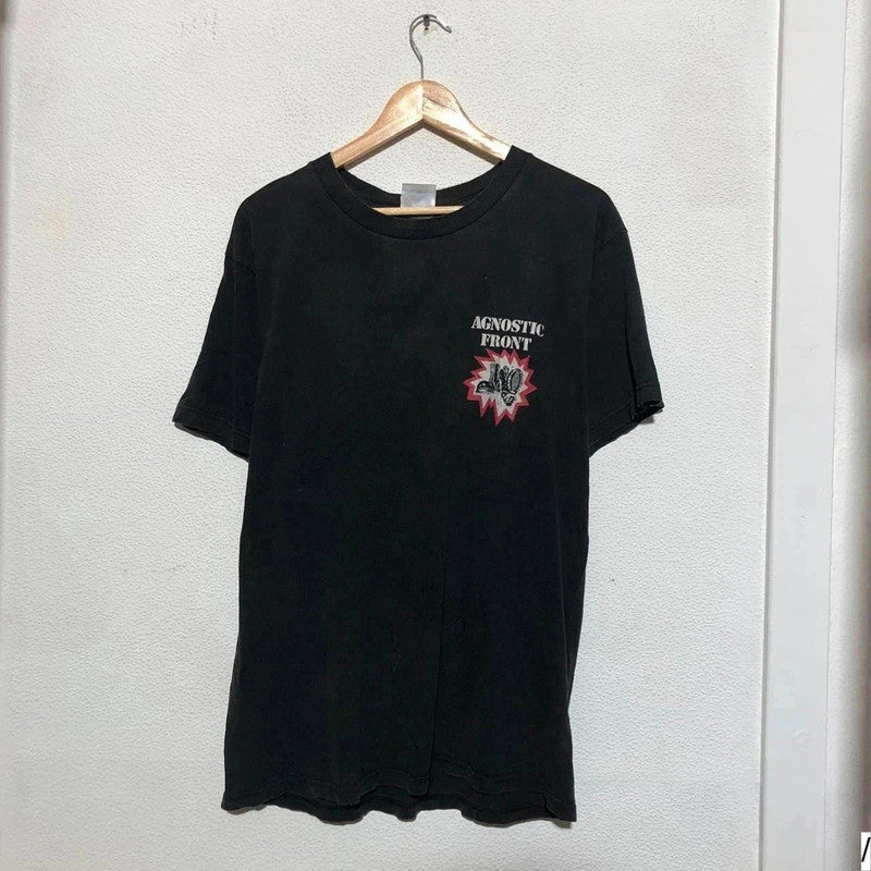 Vintage 90s Black Agnostic Front Band T Shirt Blind Justice - Large